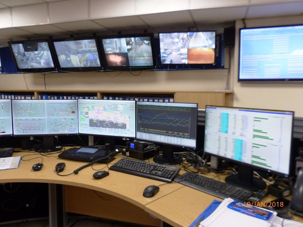In the control centre at Kirklees energy-from-waste facility