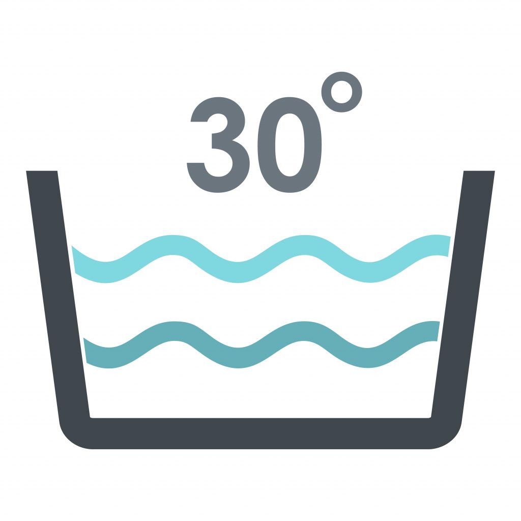 Washing emblem icon, wash at 30 degrees
