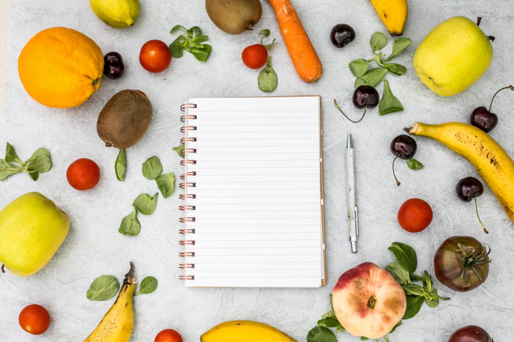 shopping list to help reduce food waste
